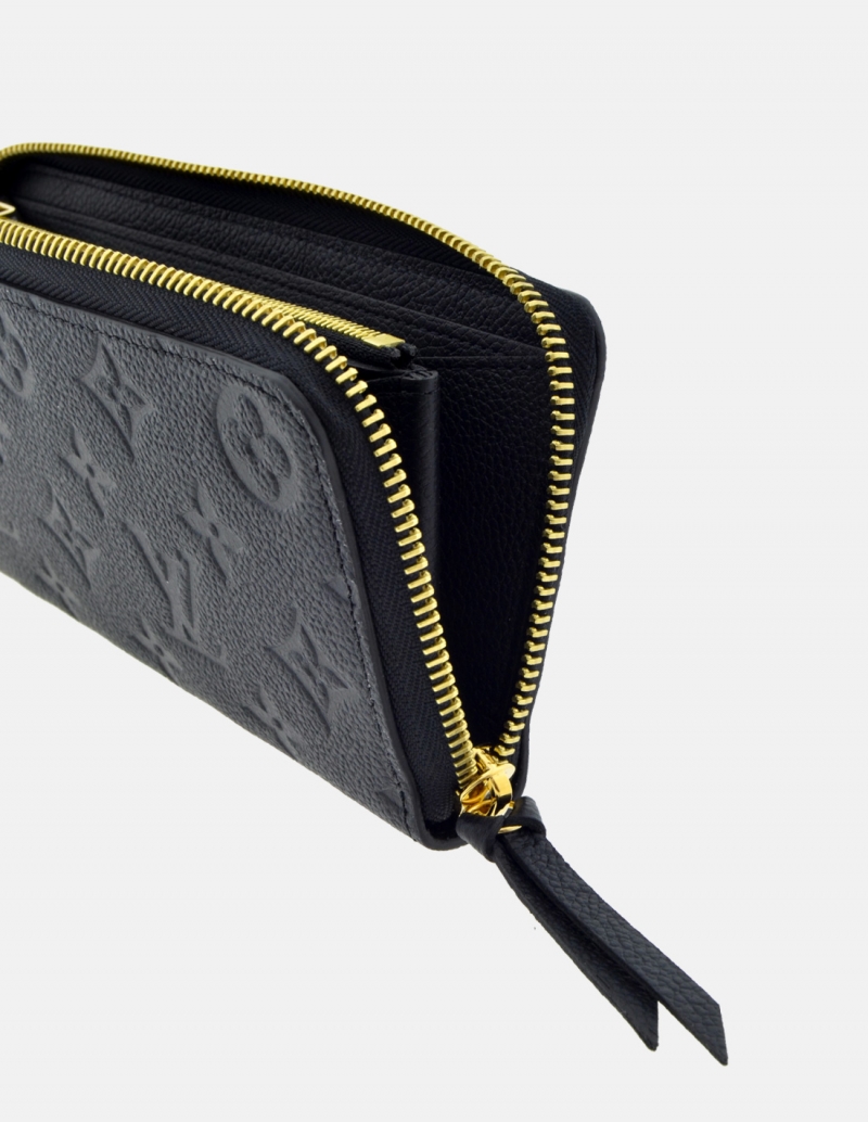 Imperio Inca superficial mudo Cartera Louis Vuitton Clémence Piel Negro Monogram Empreinte | EB