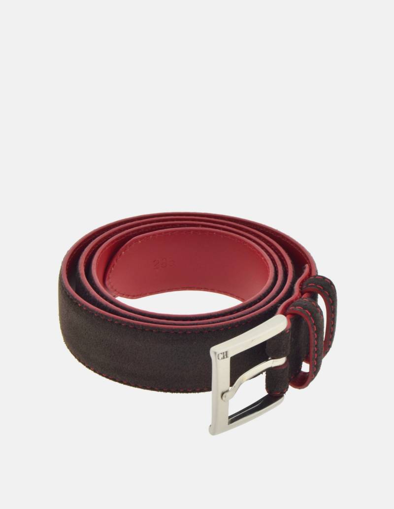 Nuevo significado Ambicioso ornamento Cinturón Carolina Herrera Hombre Marrón y Rojo | EB