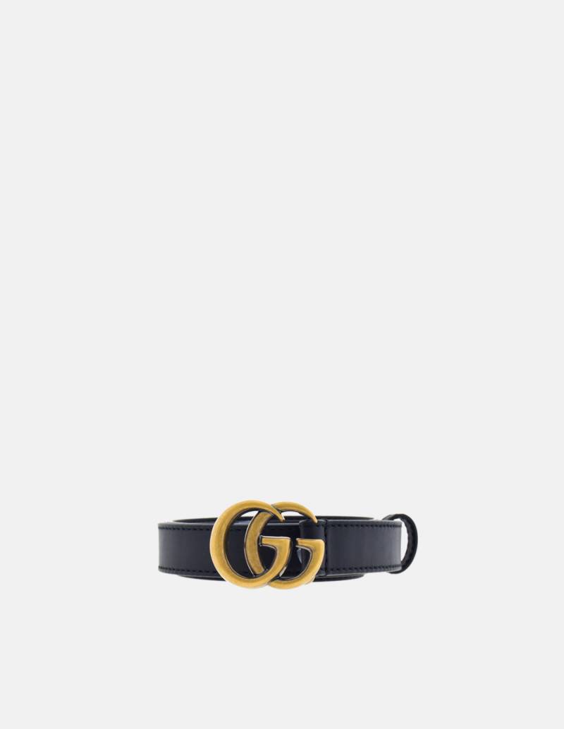 Gucci Marmont Black Belt Double G 2 Cm | EB