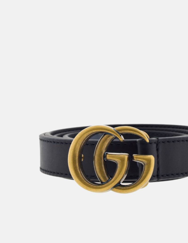 Gucci Marmont Black Belt Double G 2 Cm | EB